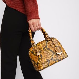 💼 ALDO Yellow Animal Print Bag